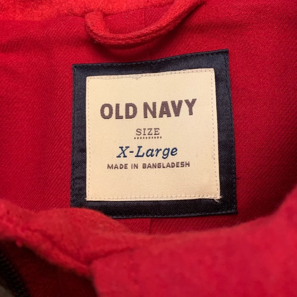 Old Navy Red Pea Coat X Large - Picture 5 of 8